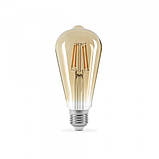 LED лампа TITANUM  Filament ST64 6W E27 2200K бронза, фото 3