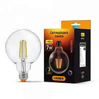 LED лампа VIDEX Filament G95FD 7W E27 4100K димірна