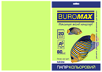 Бумага офисная цветная A4 Buromax Neon, 80 г/м2, неоновая