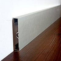 Дизайнерский алюминиевый плинтус BEST DEAL 1/60 накладной, высота 60 мм, L-2,5м без покрытия
