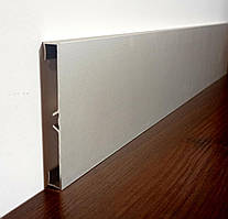 Дизайнерський алюмінієвий плінтус BEST DEAL 1/80 накладною без покриття, висота 80 мм, L-2,5м