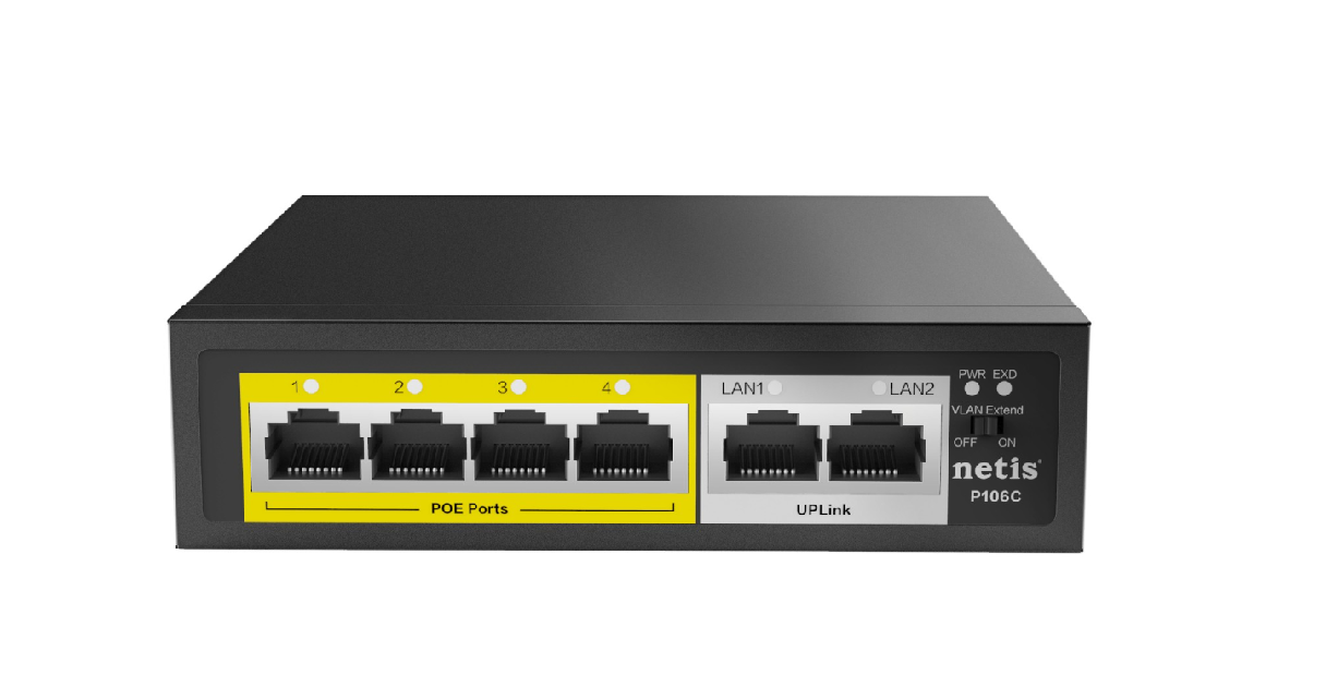 Комутатор NETIS P106C PoE