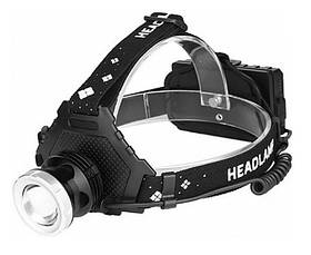 Ліхтар налобний Police BL-T50-P50 1580000W + zoom + P.B + microUSB + 3х18650 + 5 режимів