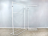 Комплект торгівельних стійок для магазину одягу білий, фото 2