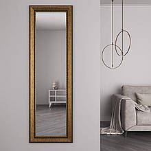 Дзеркало на стіну в повний зріст 176х56 в золотій рамі Black Mirror вологостійке для ванної кімнати