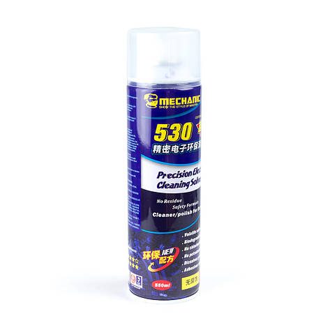 Спрей MECHANIC 530 (L2) для очищення плат (550 мл) синій, фото 1