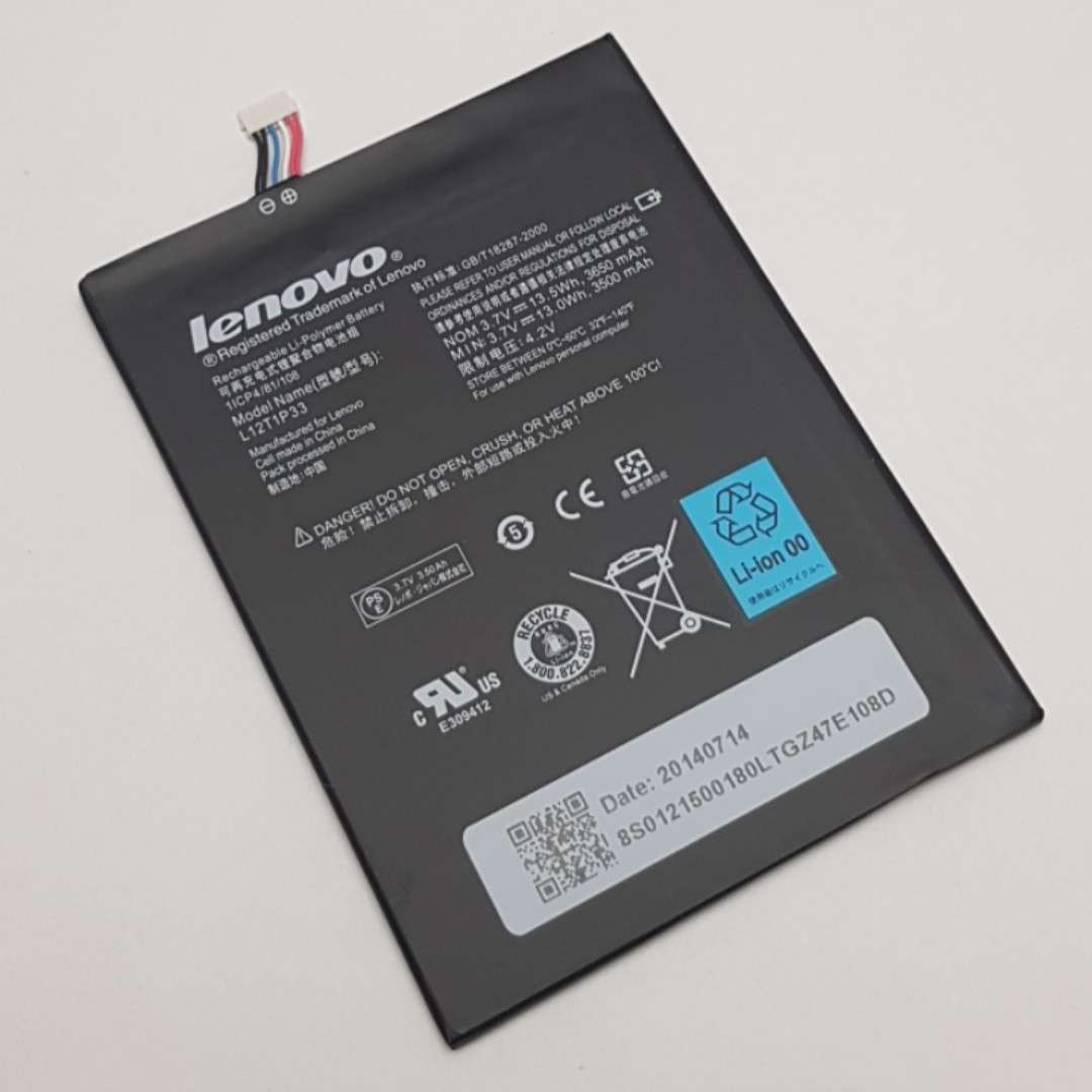 Акумулятор l12t1p33 lenovo a1000, a3000, 3650 mah 121500180 новий оригінал