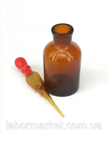 Флакон крапельний із піпеткою, темне скло, 60 мл в интернет-магазина ...