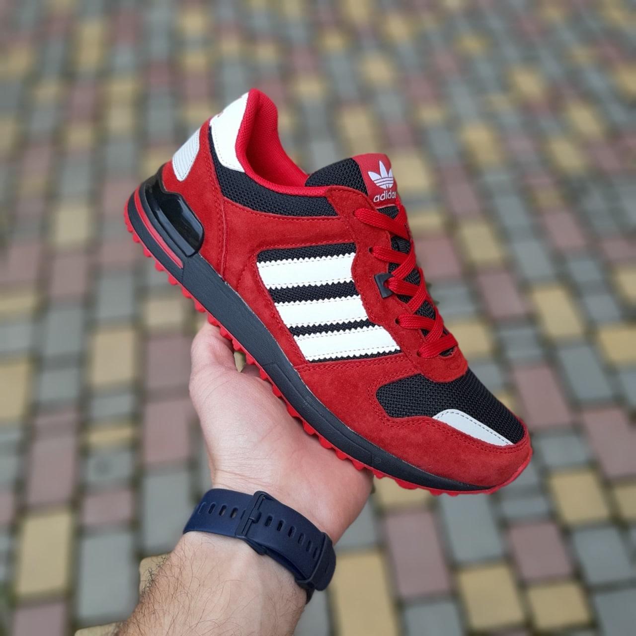 Чоловічі літні кросівки Adidas ZX 750 Червоні із синім модні ваги кросівки адідас для хлопця