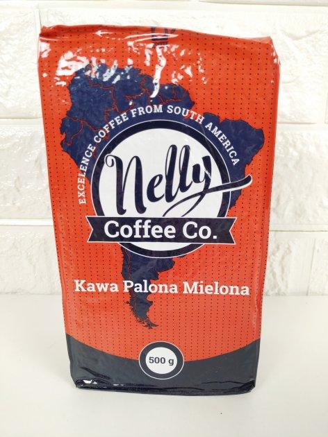 Кава натуральна мелена Nelly Coffee, 500 г, Польща, робуста темного італійського обсмажування