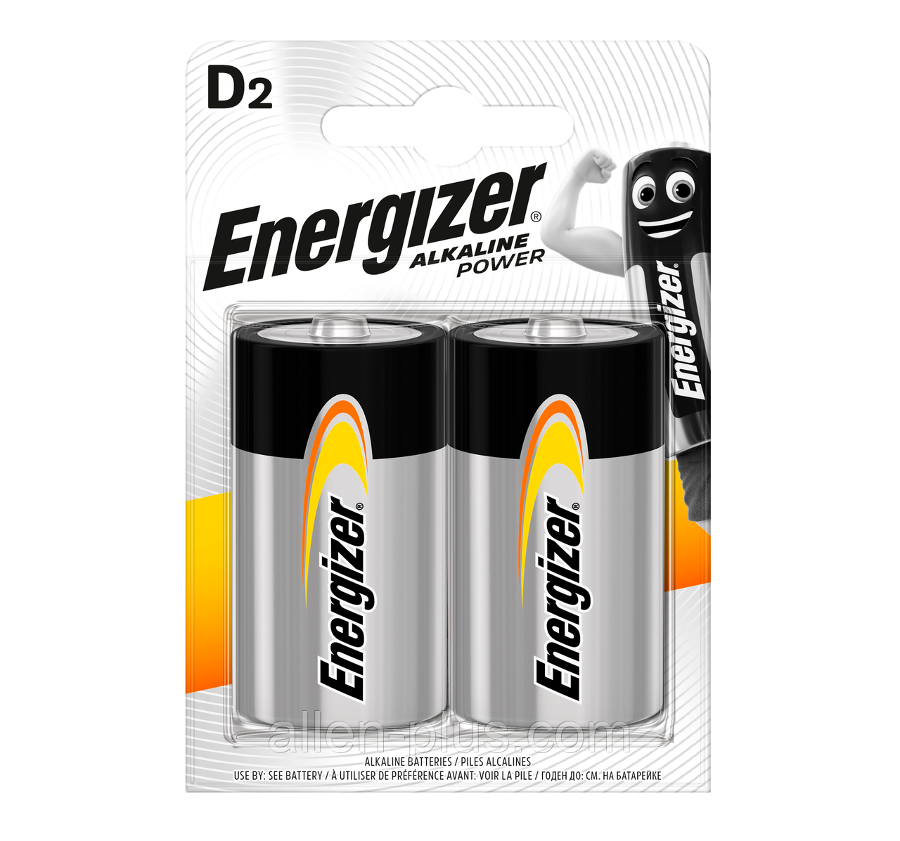 Батарейка лужна Energizer Alkaline POWER LR20/D 1x2 блістер