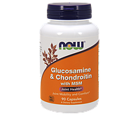 Для суставов и связок Now Foods Glucosamine Chondroitin with MSM, 90 капсул (216401)