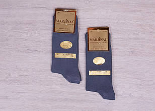 Чоловічі шкарпетки високі демісезонні Marjinal антибактеріальні дезодеровані однотонні розмір 40-45 6 пар/уп темно сірі
