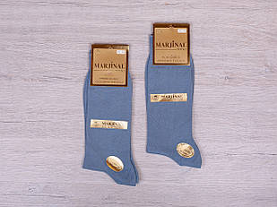 Чоловічі шкарпетки демісезонні Marjinal антибактеріальні дезодеровані однотонні розмір 40-45 6 пар/уп світло сірі