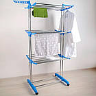 Багатоярусна сушарка для білизни до 50 кг, (172х73х64 см) Garment Rack / Складна сушарка підлогова, фото 3