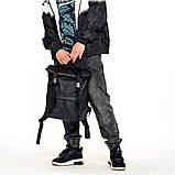 Шкіряний рюкзак ролтоп ROLLER чоловічий для ноутбука міський спортивний портфель, фото 6