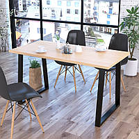 Стол обеденный Титан Loft Design 138х70х76 см Дуб Борас. Кухонный стол лофт из металла