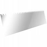 Гладилка з нержавіючої сталі PROFI 480х130 мм, зубчаста 6х6 мм (C0561), фото 3