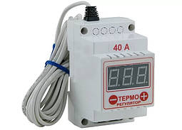 Терморегулятор цифровий ЦТРД-8-2ч на 40 А багатофункціональний надинрейку
