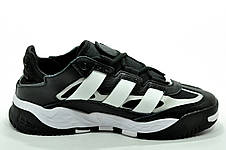 Кросівки Adidas Originals Niteball Адідас чорні з білим, фото 3
