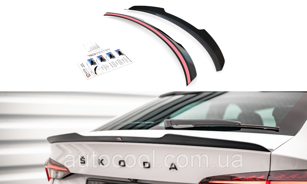 Спойлер кришки багажника (лип спойлер, сабля) Skoda Octavia 2020+ г.в. Шокода Октавіа