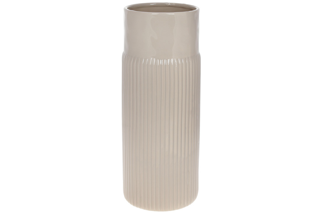 Ваза керамічна 12.5*12.5*31.7 см, кремовий глянець, 2 шт. в пакованні (733-529)