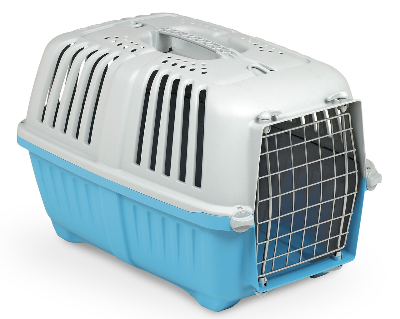 Переноска  PRATIKO 1 METAL  BLUE синя з металевою дверцятою 48*31.5*33, фото 1