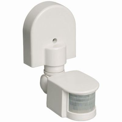 Датчик руху ДД 008 білий, макс. навантаження 1100Вт, кут огляду 180град., дальність 12м, IP44, фото 1