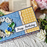Подарунковий конверт для грошей happy birthday, фото 4