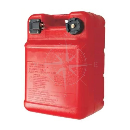 Бак паливний для човна катера переносний 24 літра пластик червоний Sunfine бензостійкий з кришкою та штуцером, фото 1