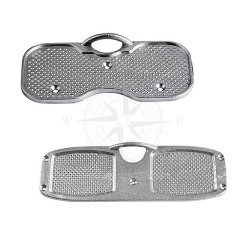 Накладка транцева для човнового мотора до 10/понад 10 к.с. алюміній Osculati 200×94 мм 316×100 мм Італія, фото 1