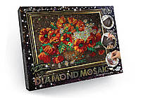 Набір для творчості "Діамантовий живопис Diamond mosaic",квіти маки бол., в кор. 47*37*3см