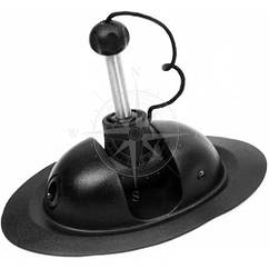 Уключина для човна в зборі арт. 03.01 Borika еліптична монтажна площадка 175х115 мм кріплення з нержавіючої сталі чорний колір