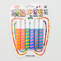 Клей для творчості 3D "Jelly Pen" 6шт, блістер 18*13см (72шт)
