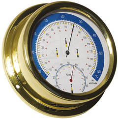 Термометр/гігрометр судновий Altitude Cardinal 130 мм латунь Delite для човна і катера точність ±1°C до 60°C 0-100% вологості