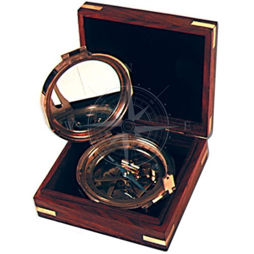 Компас Brunton у футлярі 115 мм дерево латунь Azur Marine