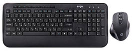 Комплект безпровідний (клавіатура + мишка) ERGO KM-710WL Чорний