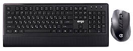 Комплект безпровідний (клавіатура + мишка) ERGO KM-650WL Чорний