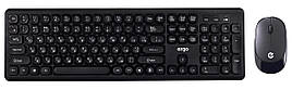 Комплект безпровідний (клавіатура + мишка) ERGO KM-250WL Чорний