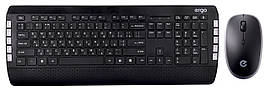 Комплект безпровідний (клавіатура + мишка) ERGO KM-850WL Чорний