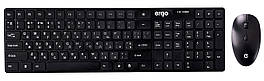 Комплект безпровідний (клавіатура + мишка) ERGO KM-110WL Чорний