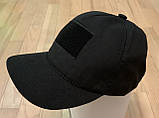 Кепка-бейсболка тактична чорна з липучкою та регулюванням розміру (МВС, Поліція, ЗСУ), бавовна, розм. 59-62, фото 5