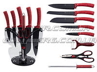Набор кухонных ножей с подставкой 9 предметов Edenberg EB-11062 Набор ножей из нержавеющей стали на подставке
