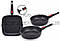Набір сковорідок із мармуровим антипригарним покриттям 20/28/28 Edenberg EB-14515 Сковорідки індукційне дно, фото 6