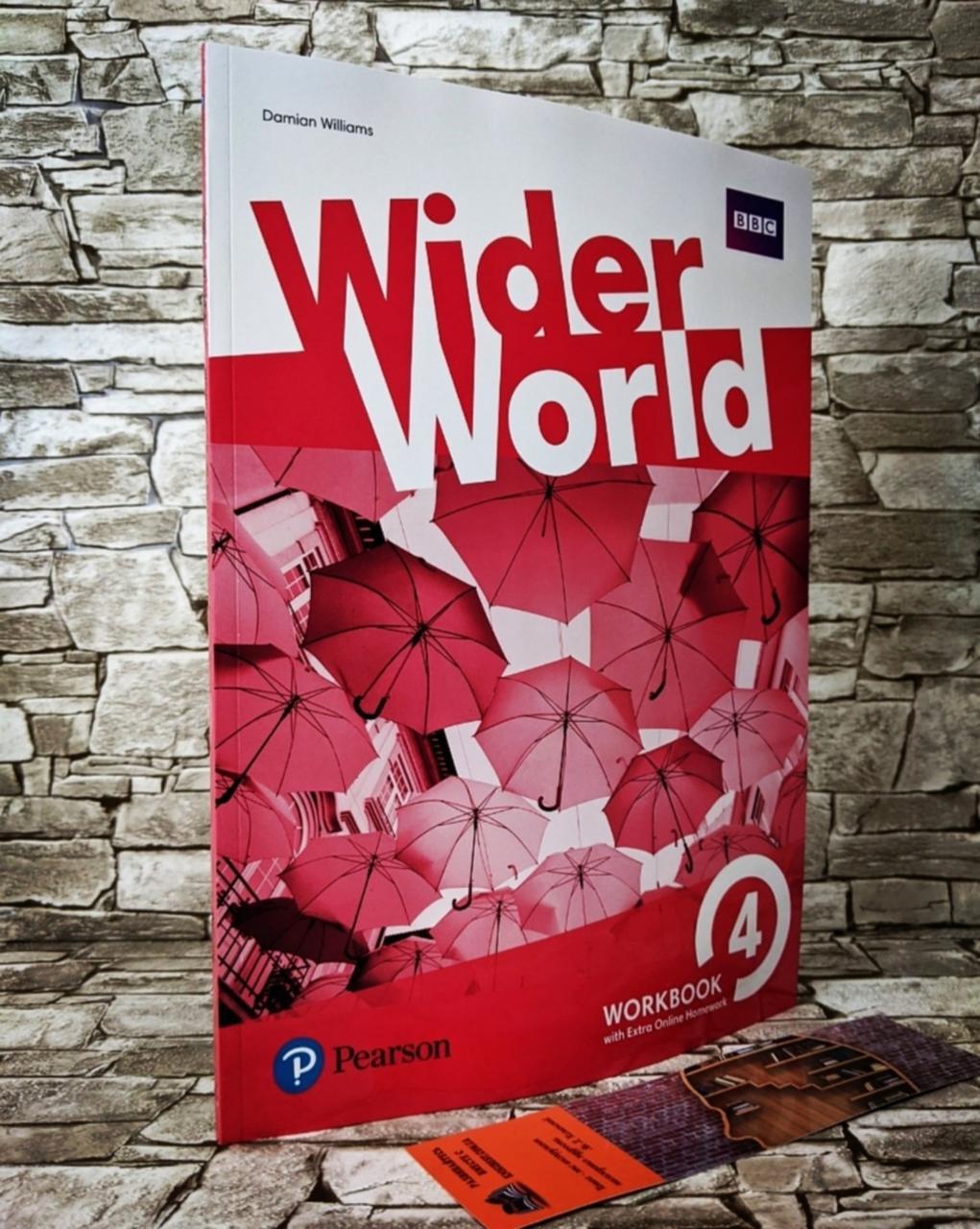 Книга "Wider World 4 Workbook with Extra Online Homework" Pearson Англійська для підлітків Деміан Вільямс