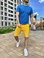 Комплект мужской летний Футболка + Шорты Ukraine желто-голубой | Спортивный костюм патриотический ТОП качества, фото 2