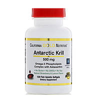 Жир арктического криля с астаксантином (Krill oil with astaksanthin) 500 мг 120 капсул со вкусом лимона и