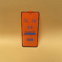 Защитное стекло полноэкранное для Realme 6i черное 21D Full Glue orange