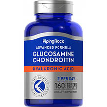Для здоров'я суглобів Piping Rock Advanced Glucosamine Chondroitin Hyaluronic Acid 160 Coated Capplts