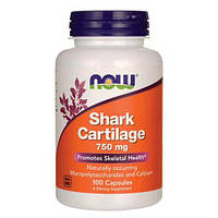 Хрящ акули, NOW Shark Cartilage 750 mg 100 капсул